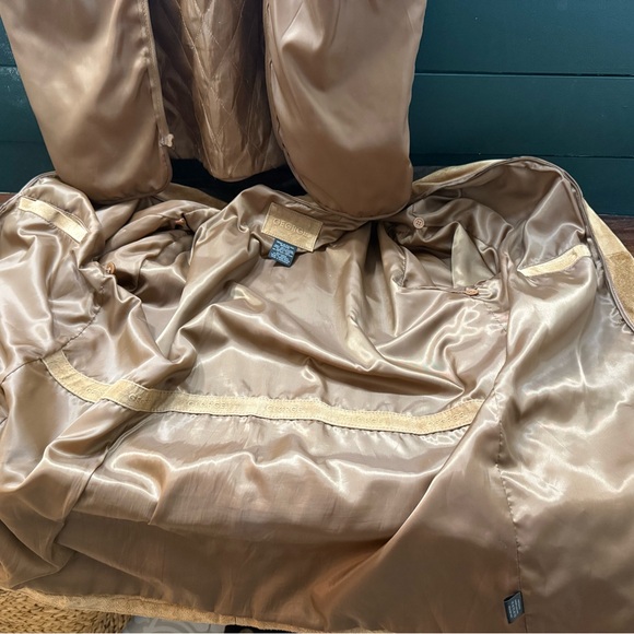 Tan Suede Leather Button-Up Field Chore Barn Jacket Men’s L/XL - Picture 4 of 8